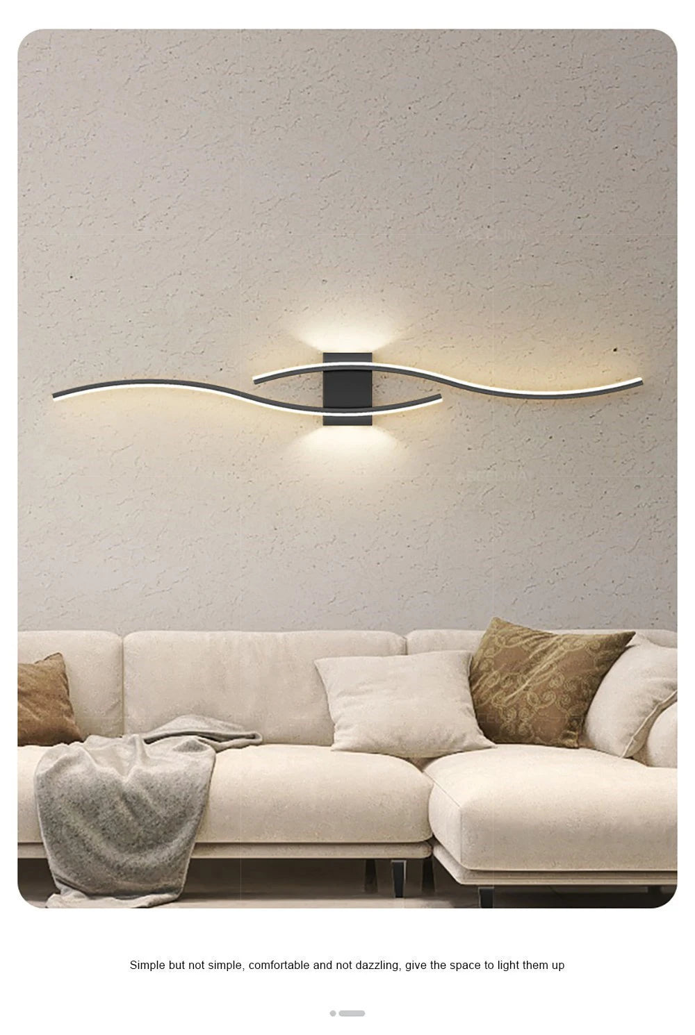 LED Wall Lamp, Smart Remote Control, Adjustable Color