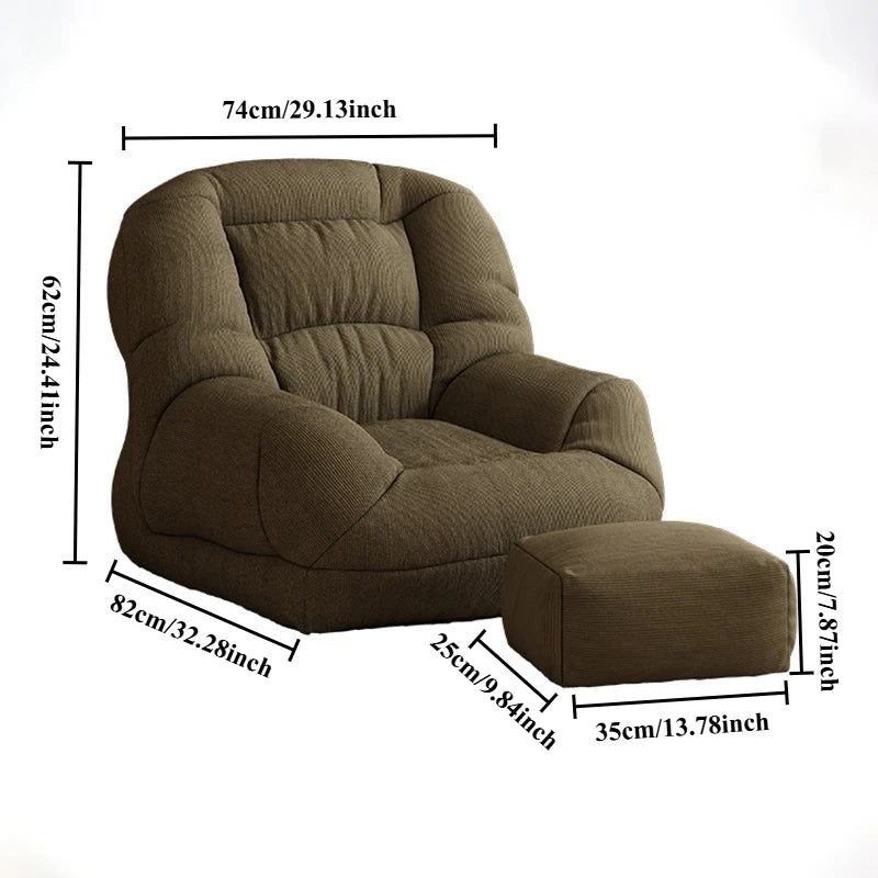 Bean Bag 1-person Sofa, Ottoman