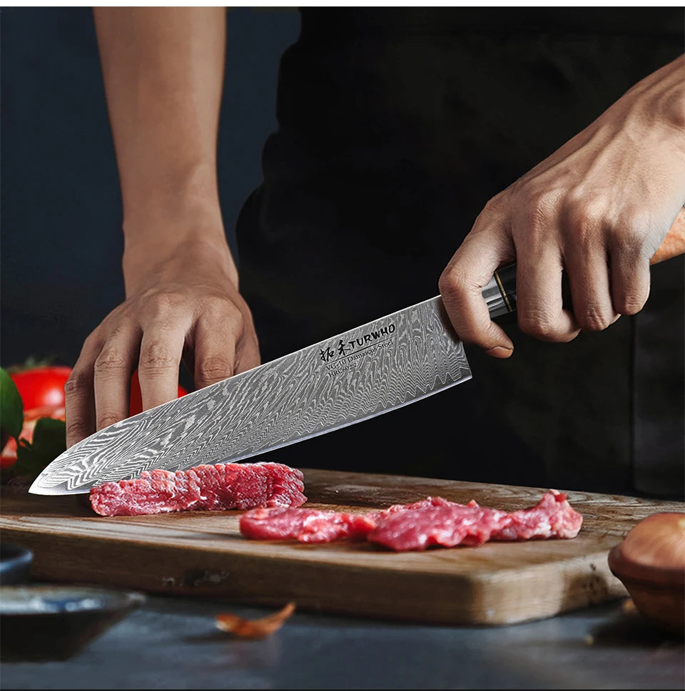 Damascus Kitchen Chef Knife High Carbon Steel