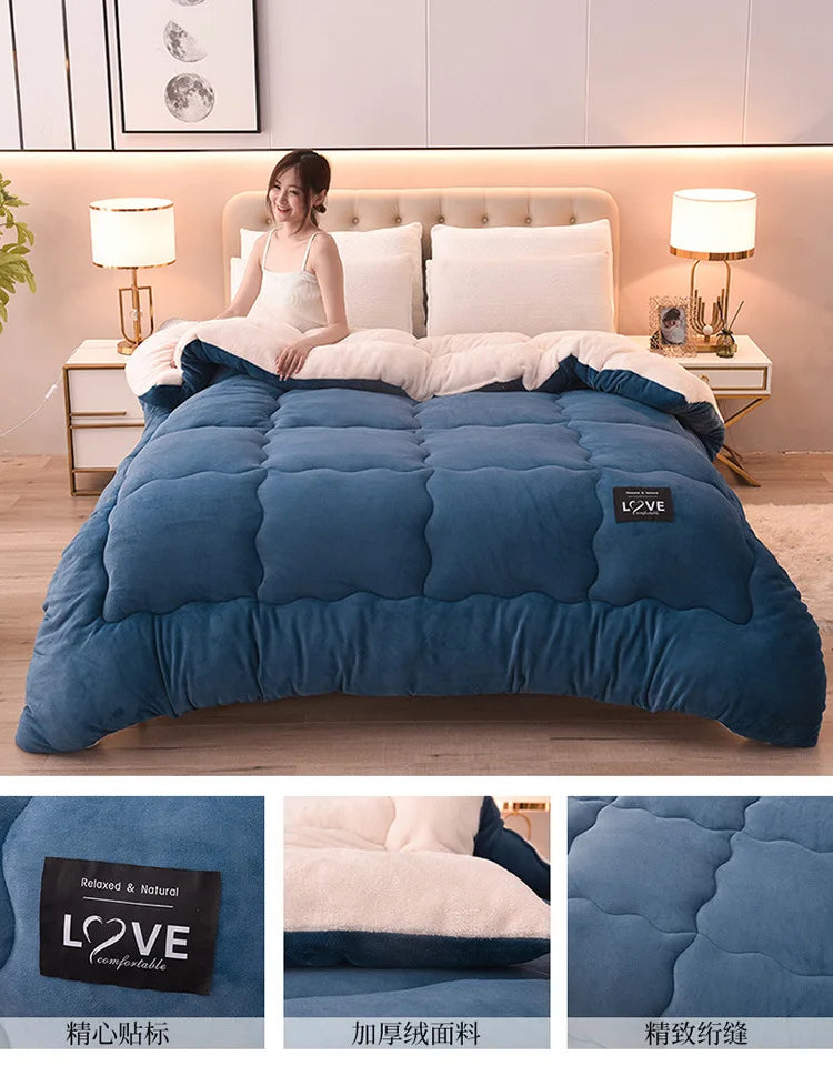 Lamb Wool, Cotton Quilt, Various Sizes, Colors