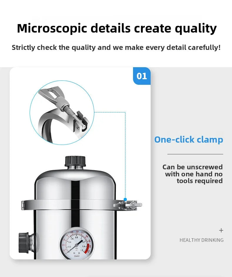 Whole house direct drinking ultrafiltration filter