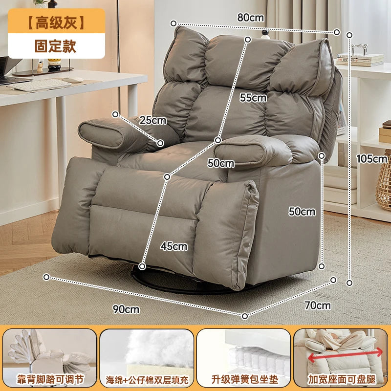 Leather Sofa Lounge Armchair Living Room Recliner