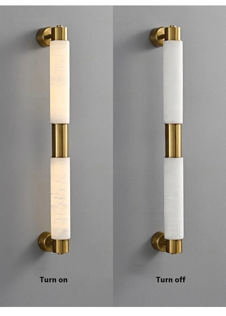 Black, Golden, marble wall lamp, Multiple Lengths
