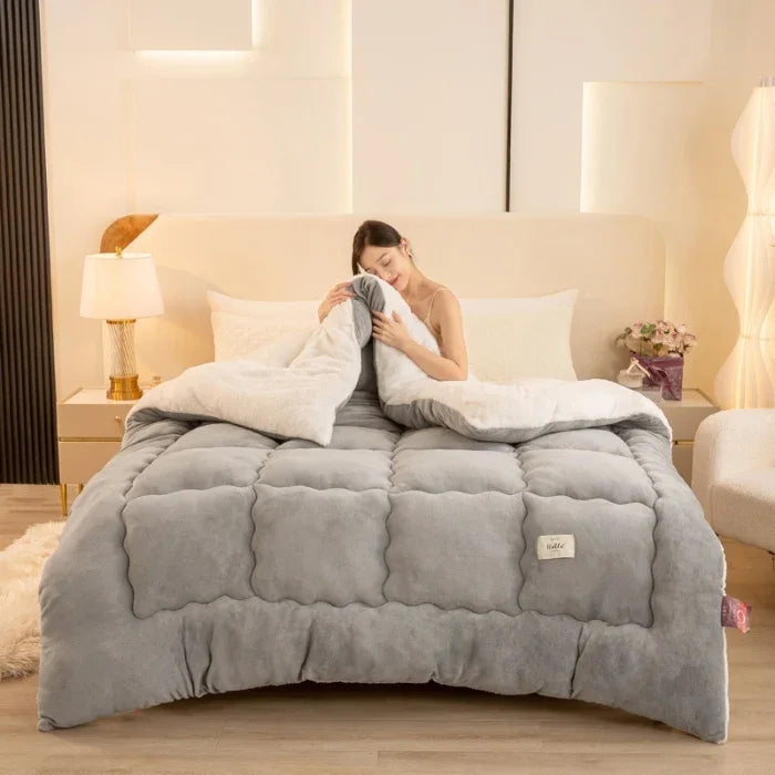 double-sided lamb wool quilt, Various Colors, Sizes