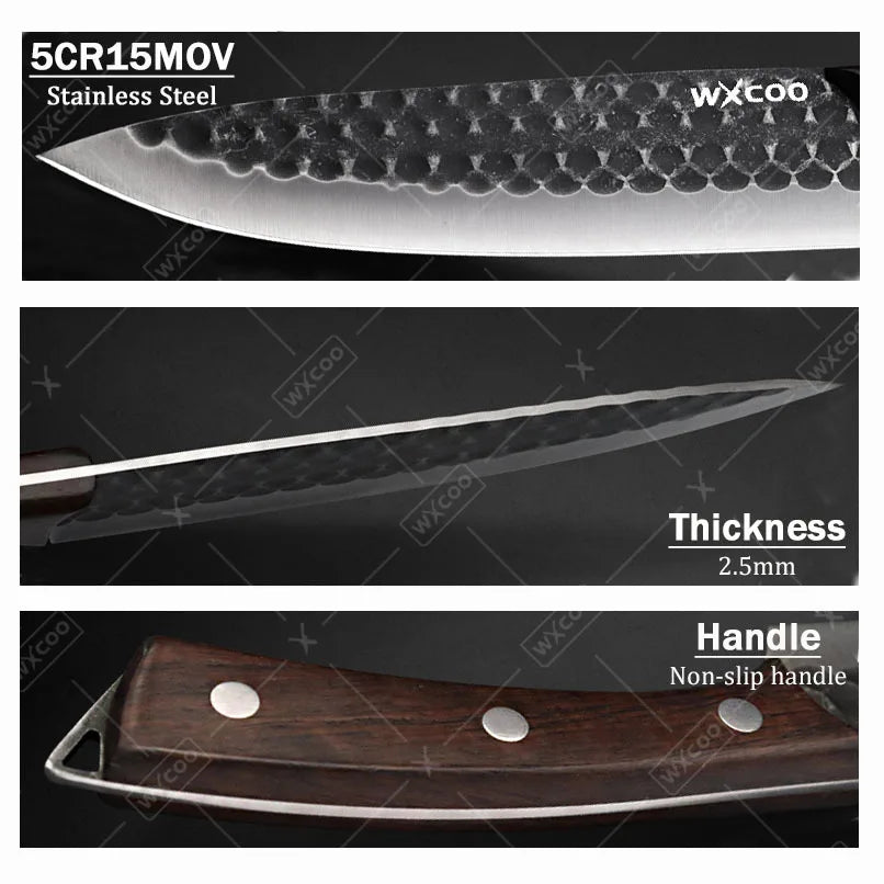 8PCS Professional Kitchen Chef Knife Set Stainless Steel