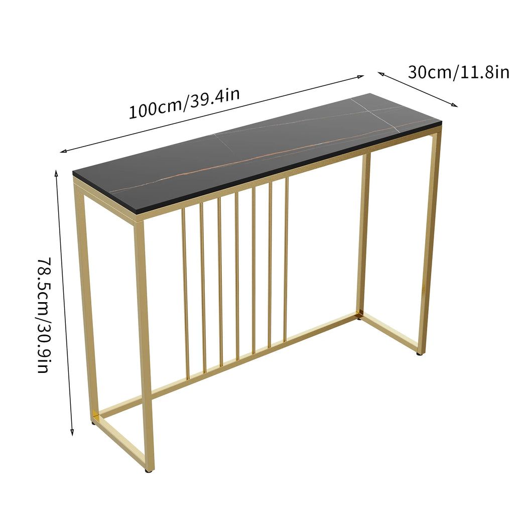 Marble Table Gold Metal Frame Storage Display