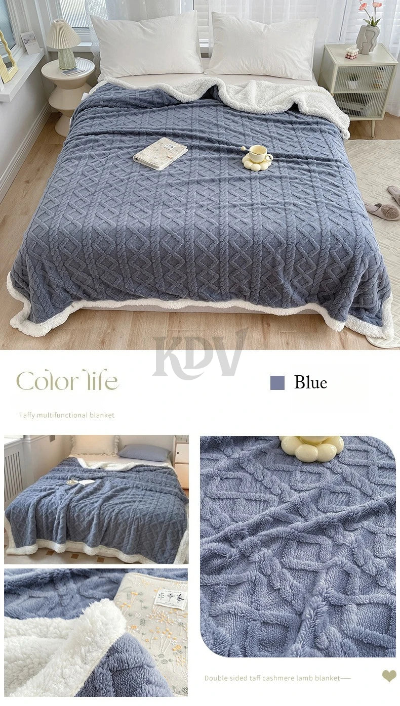 Fleece Blanket, Thick Warm, Single, Double, 10 Colors