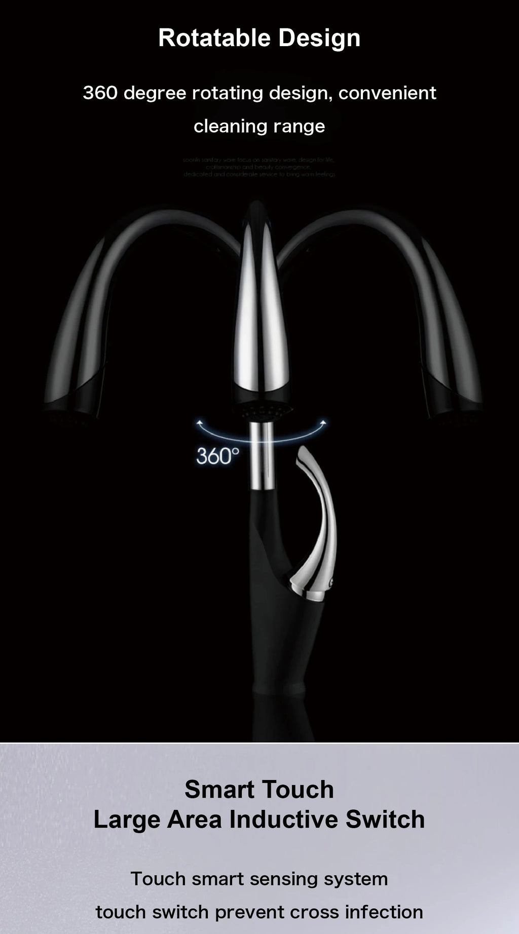 kitchen faucet, single handle, touch control, 3-function spray