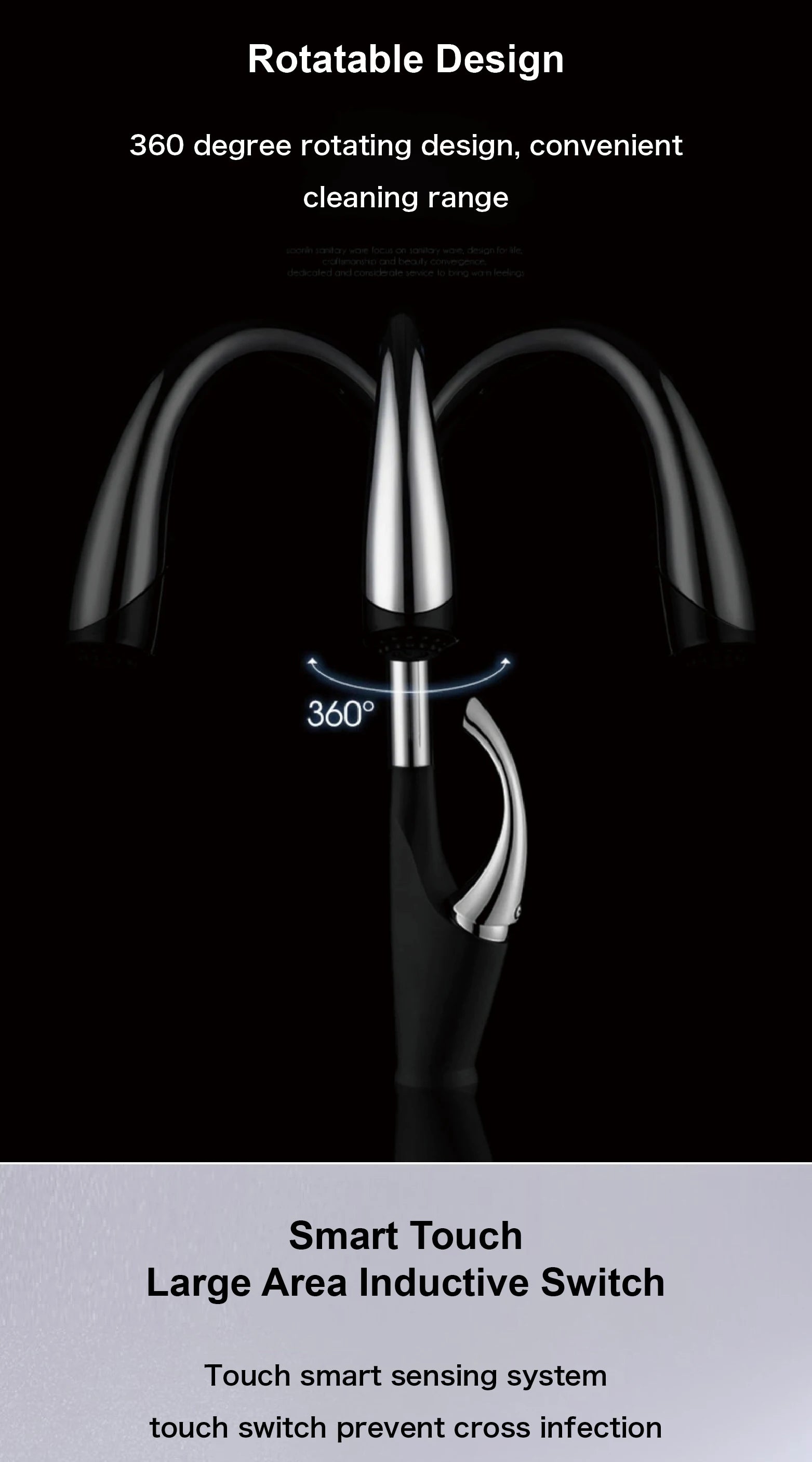 kitchen faucet, single handle, touch control, 3-function spray