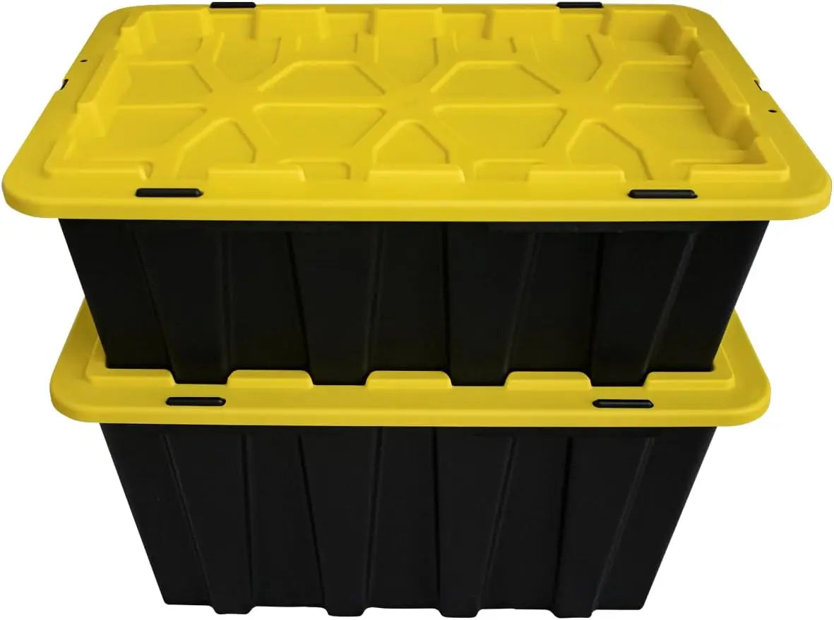 (4 PACK) 17 Gallon Storage Bin Tote, Latching Lids