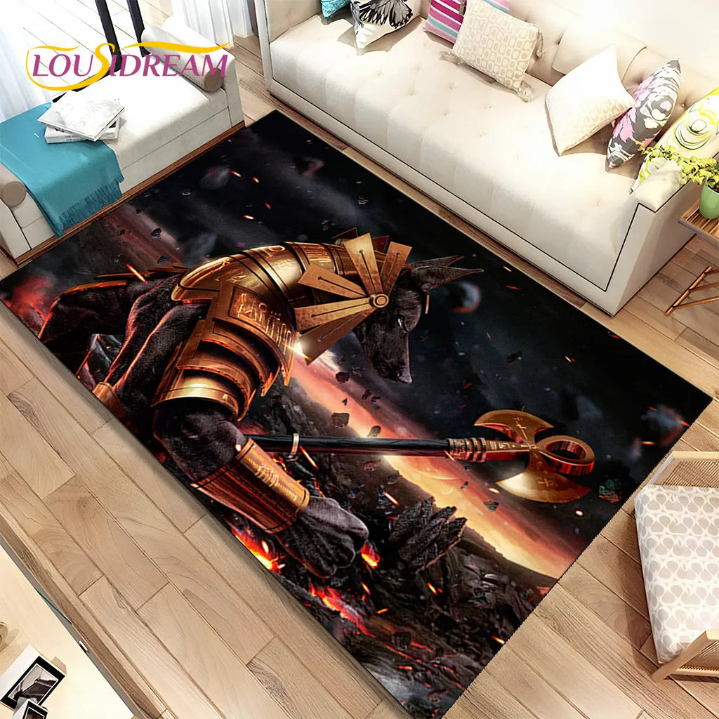 Egypt Anubis Horus Mythology Non-Slip Area Rugs