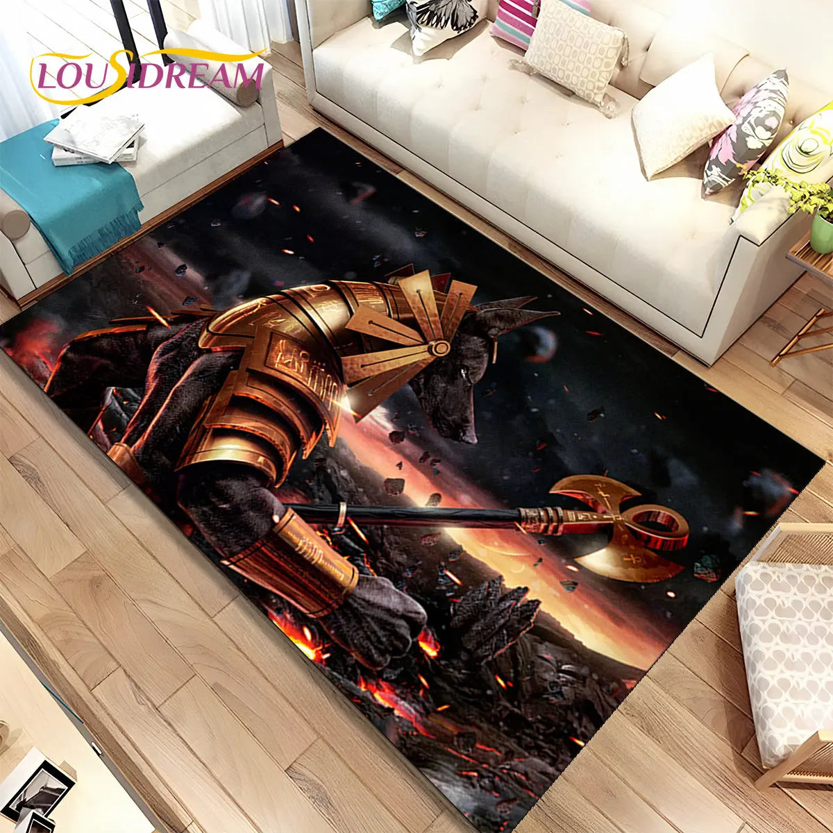 Egypt Anubis Horus Mythology Non-Slip Area Rugs