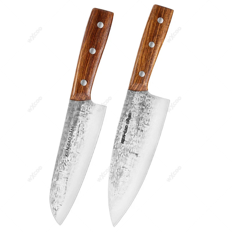 1-5pcs Japanese Kitchen Knives Set Stainless Steel Forged