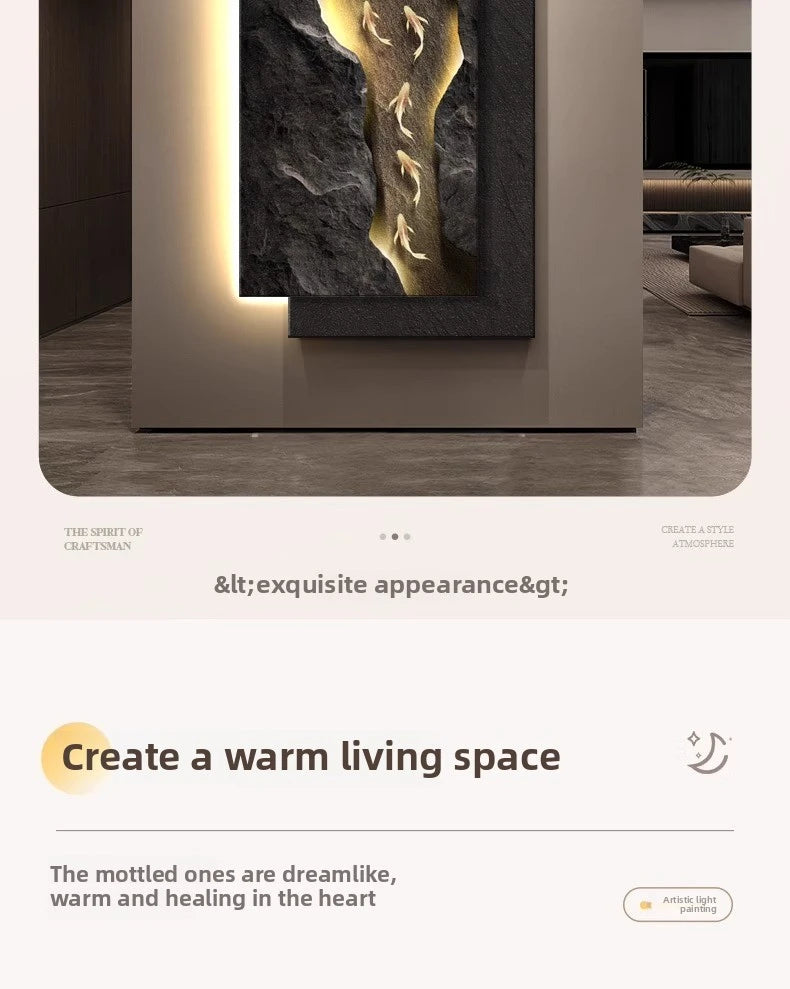 Led, Koi Fish Hanging Art Wall Lamps