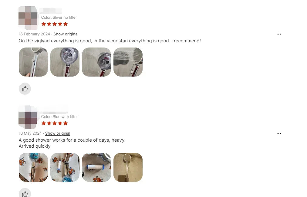 Shower Head, High Pressure, Filtered Sprayer