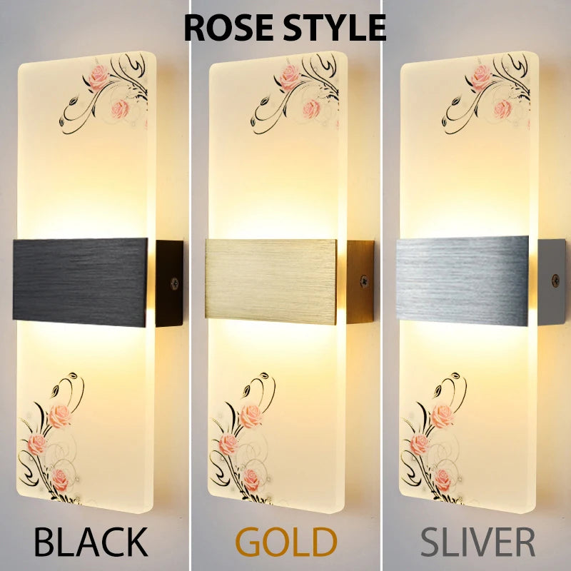 6W 10W LED Chinese Style Printing Wall Light