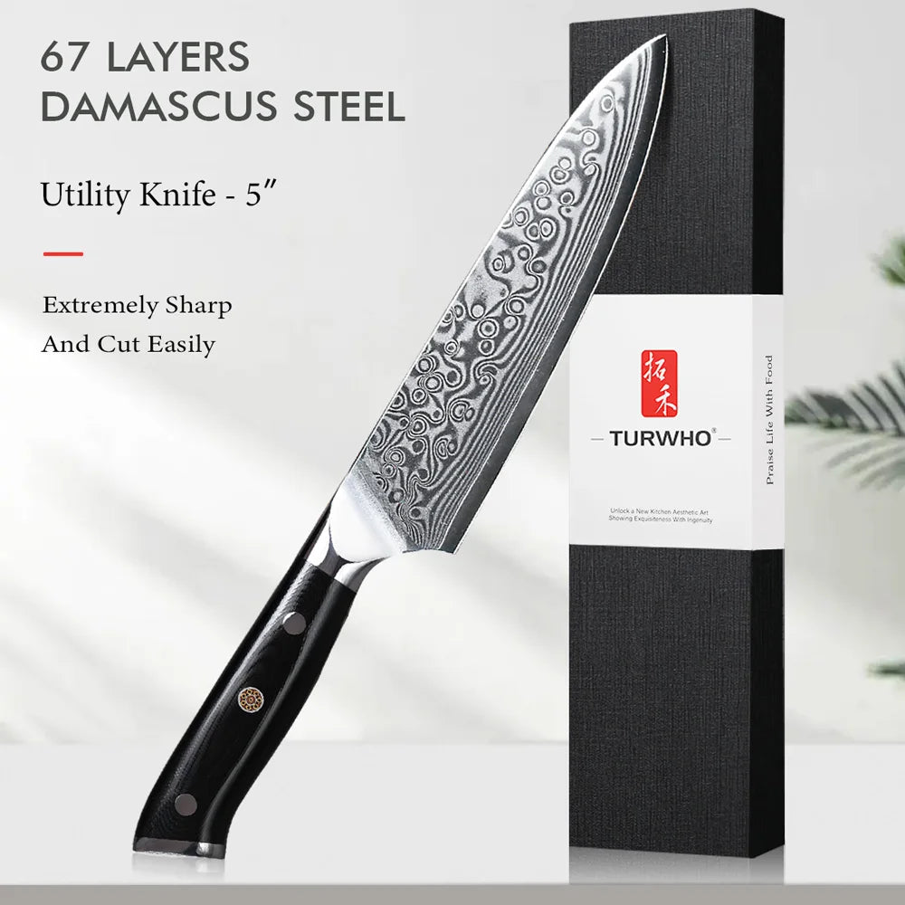 5“ Japanese 67 Layer Damascus Steel Paring Knife