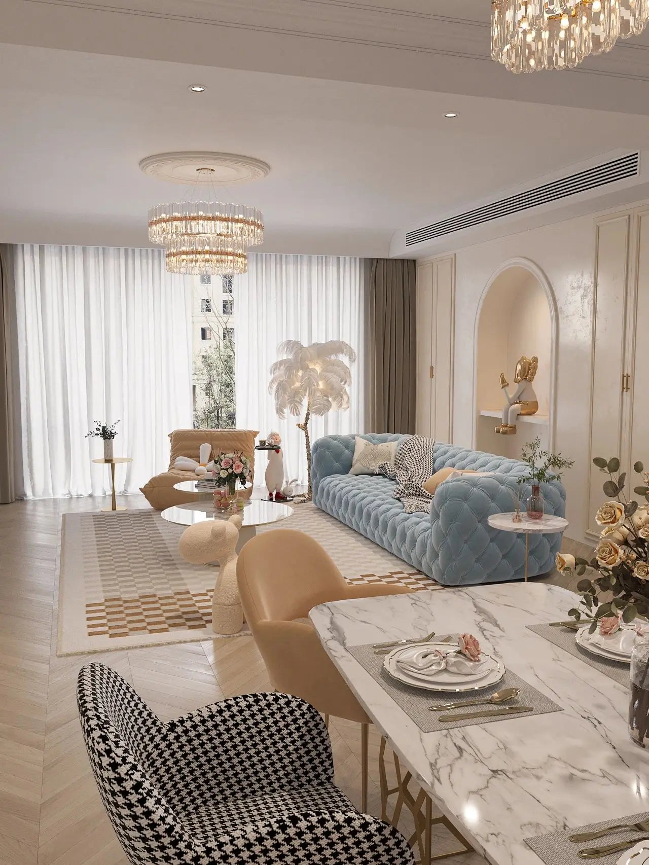 Living Room Sofas Set