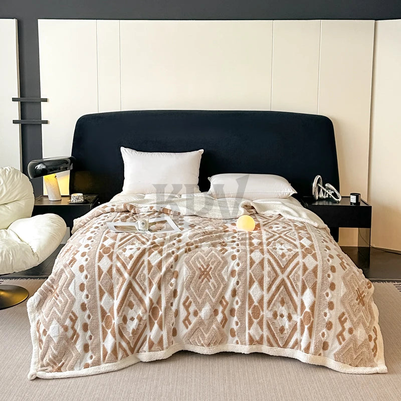 Fleece Blanket, Artificial Wool, Various Colors, Sizes