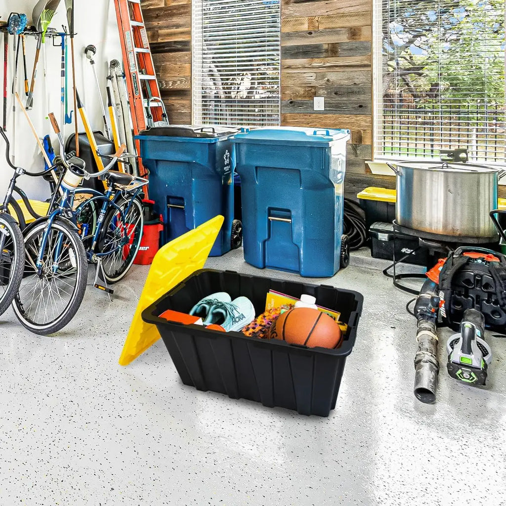 (4 PACK) 17 Gallon Storage Bin Tote, Latching Lids