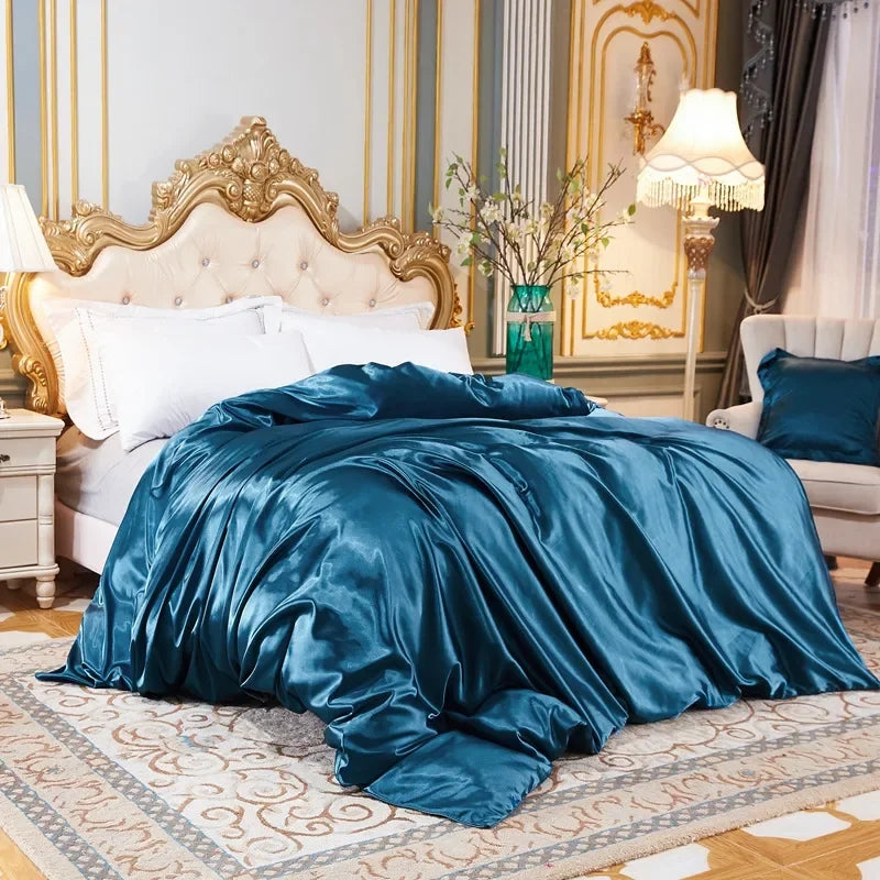Satin Bedding Set, Duvet Cover, Bed Sheet, Pillowcase,
