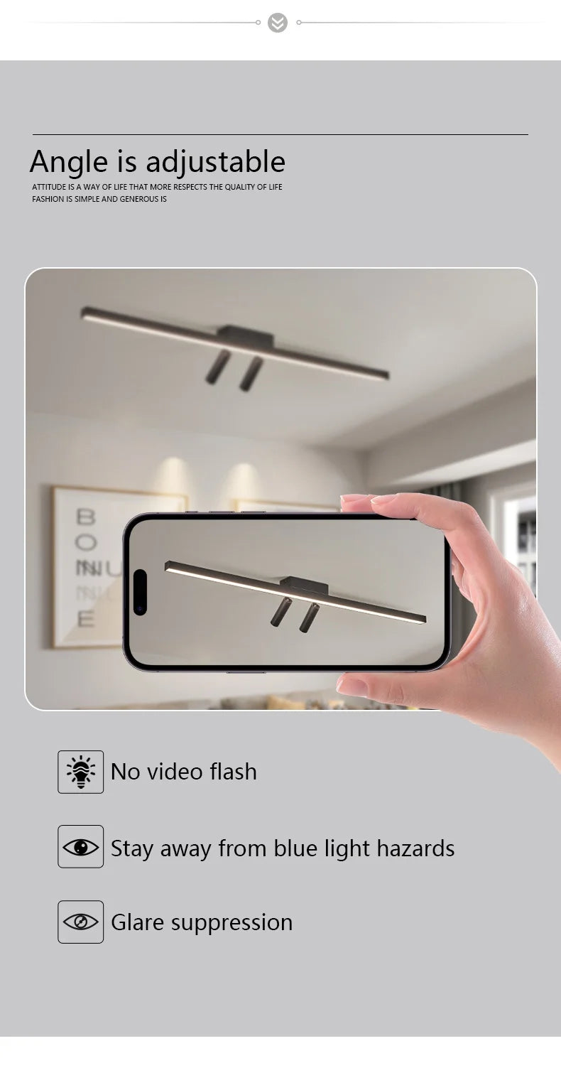 Ceiling Lamp Track Lighting, Black, White