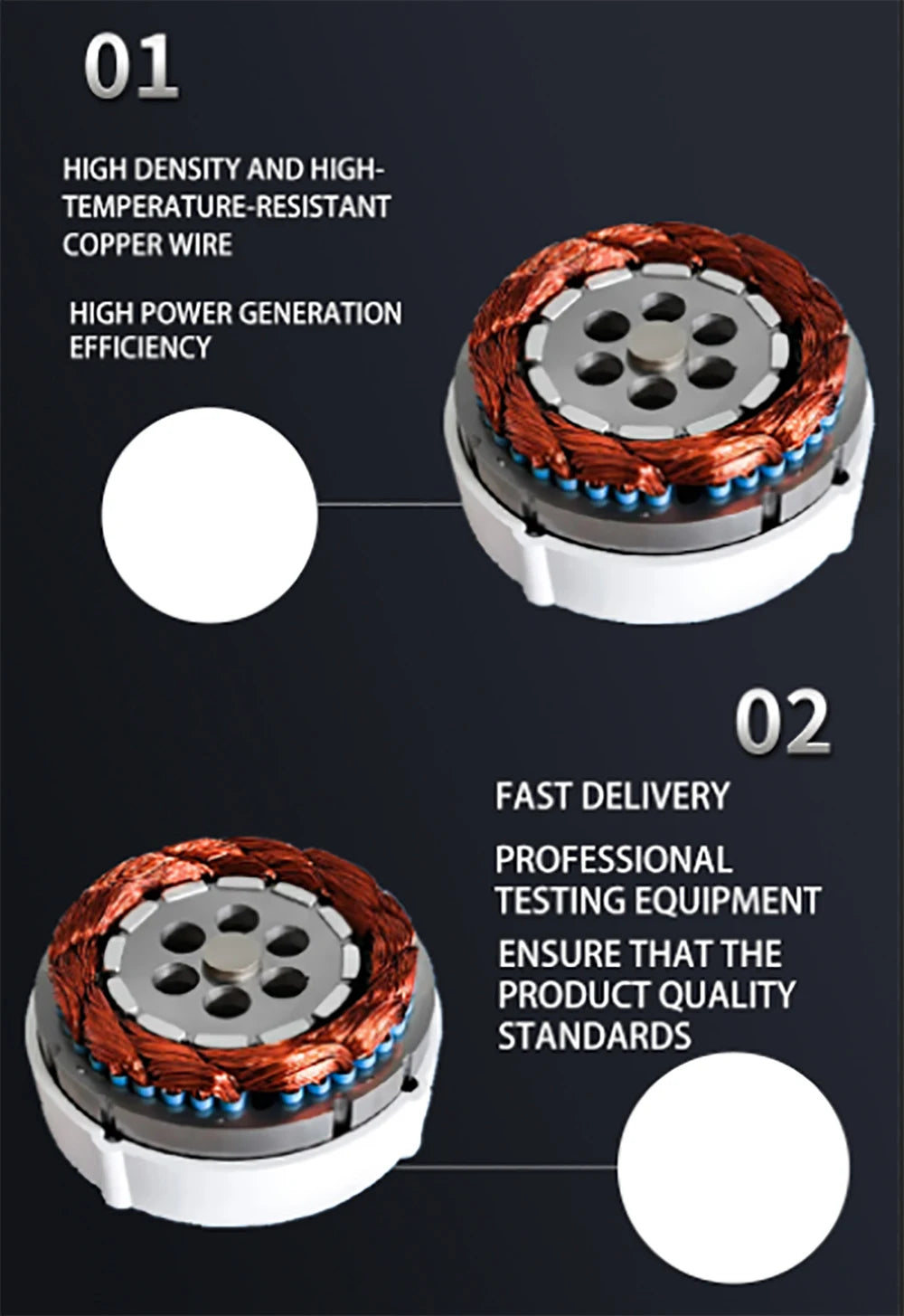 2KW-7KW, 12V-48V Generator With DC Motor