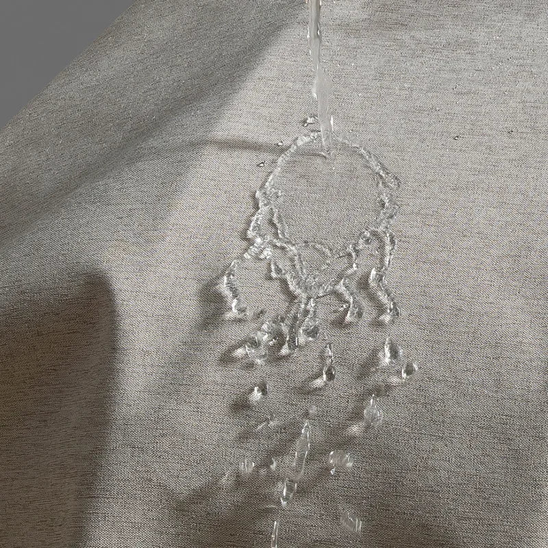 Waterproof Imitation Linen Shower Curtain, 6 Colors