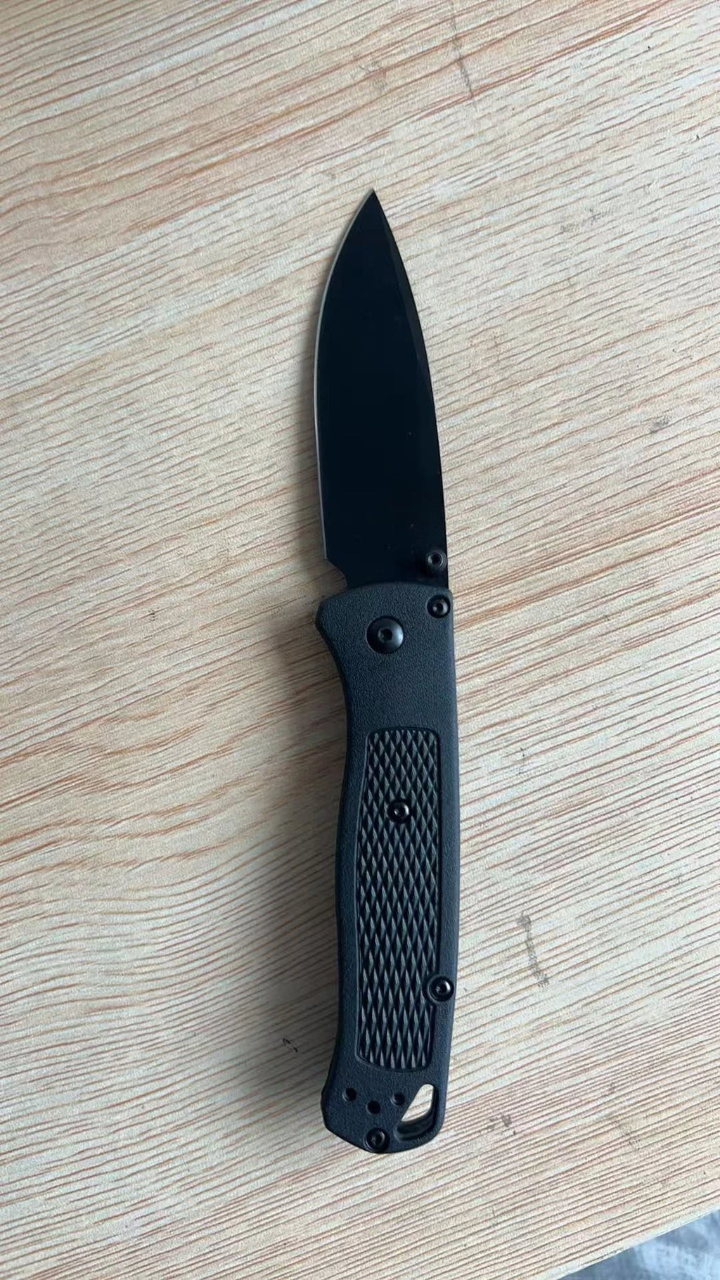 Folding Pocket Knife Black/ White Blade