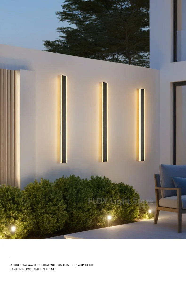 Long Strip Outdoor Waterproof Wall Garden Lights