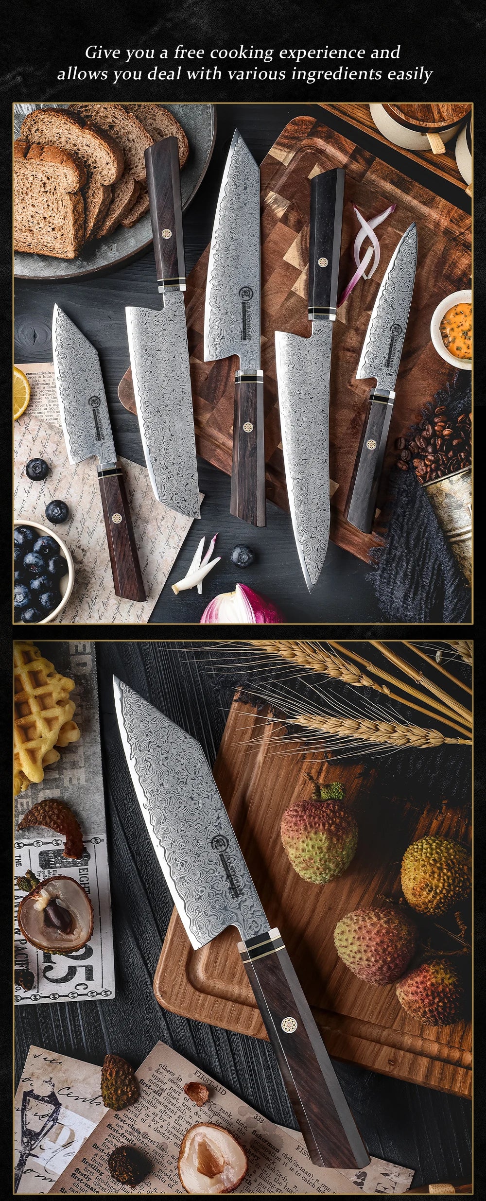 5.4” Bunka Knife 67 Layers Damascus Steel