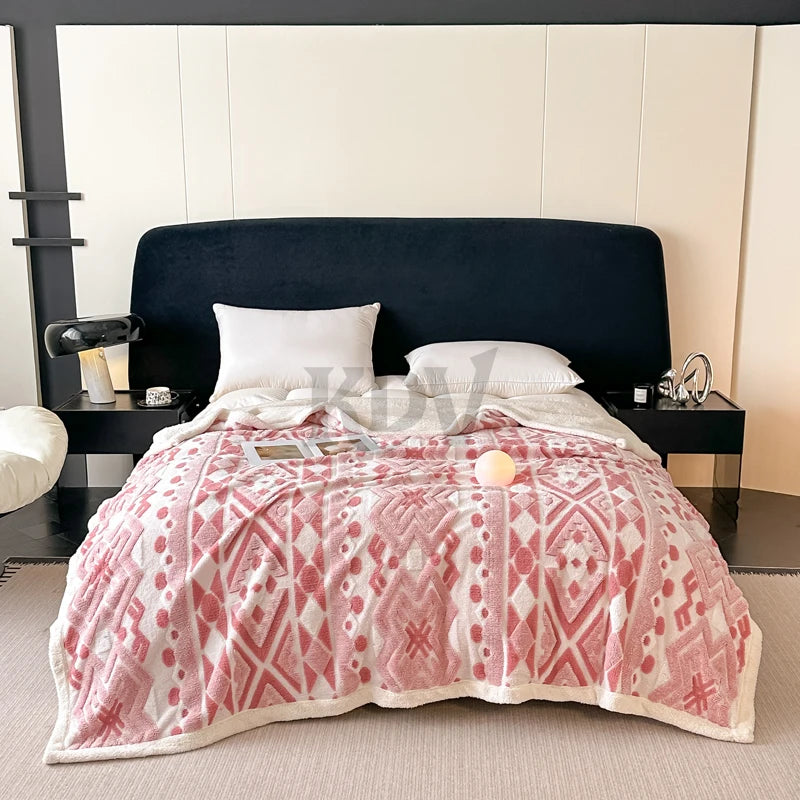 Fleece Blanket, Artificial Wool, Various Colors, Sizes