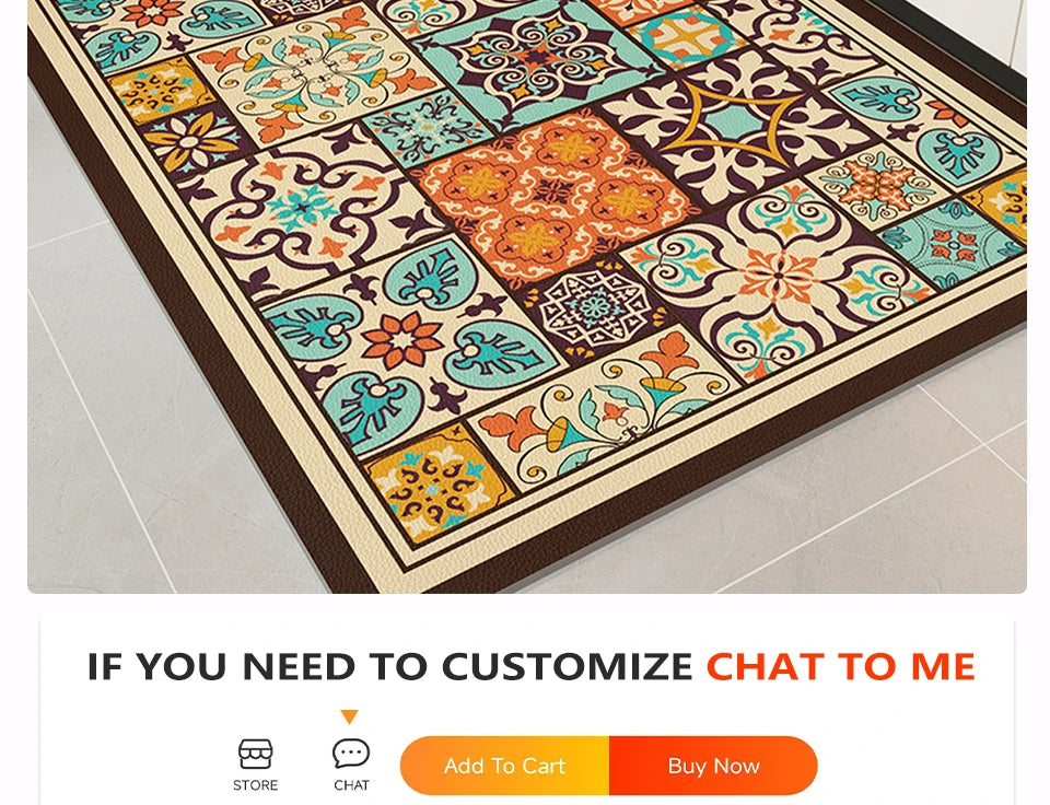 Waterproof, Oil-proof, Non-slip Floor Mats, Area Rugs