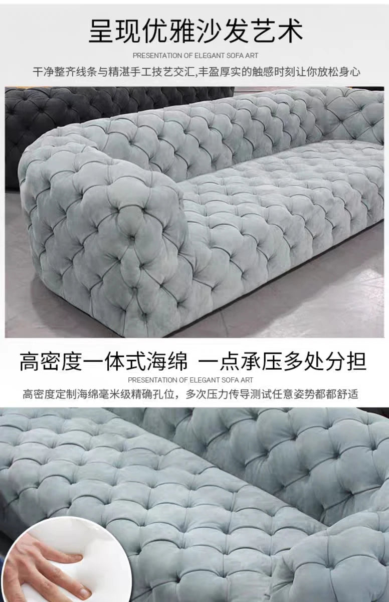 Simple Fancy Living Room Sofas, Large Gold