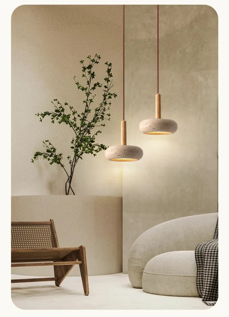 Stone Pendant LED Lamps, Bedroom, Bathroom, Dining Room