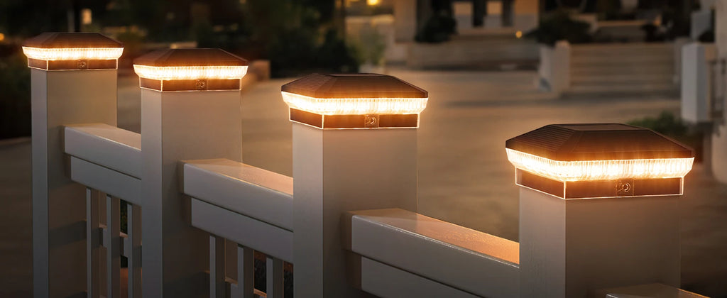 12 Pack 4x4 Solar Post Lights 30 Lumens
