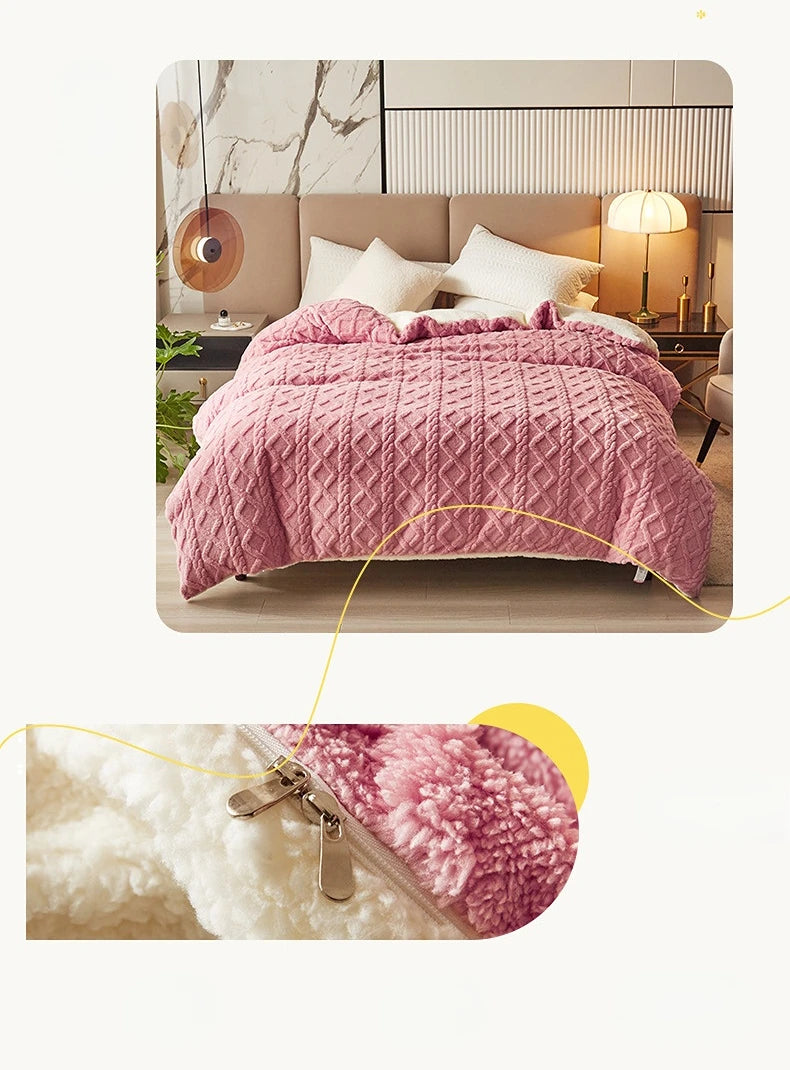 Artificial Fleece, Quilt Blanket, Various Colors, Sizes