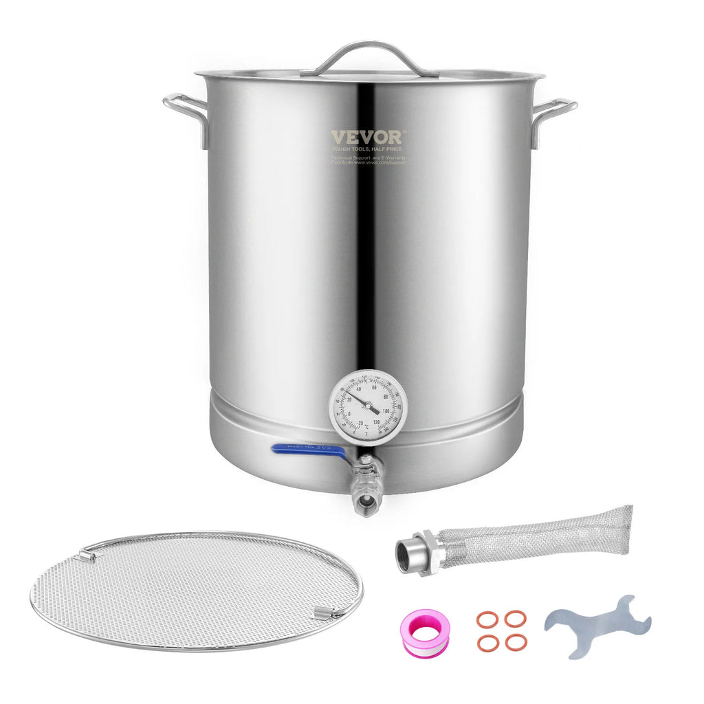 16 GALLON Brewing Pot, Beer Brew Kettle, Lid