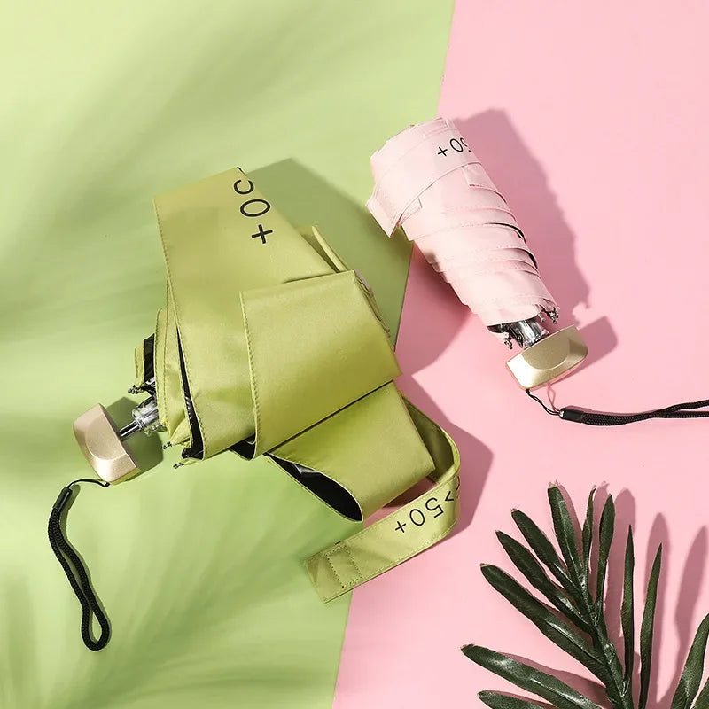 Mini Sun, Rain Pocket Umbrella, Vinyl, Folding