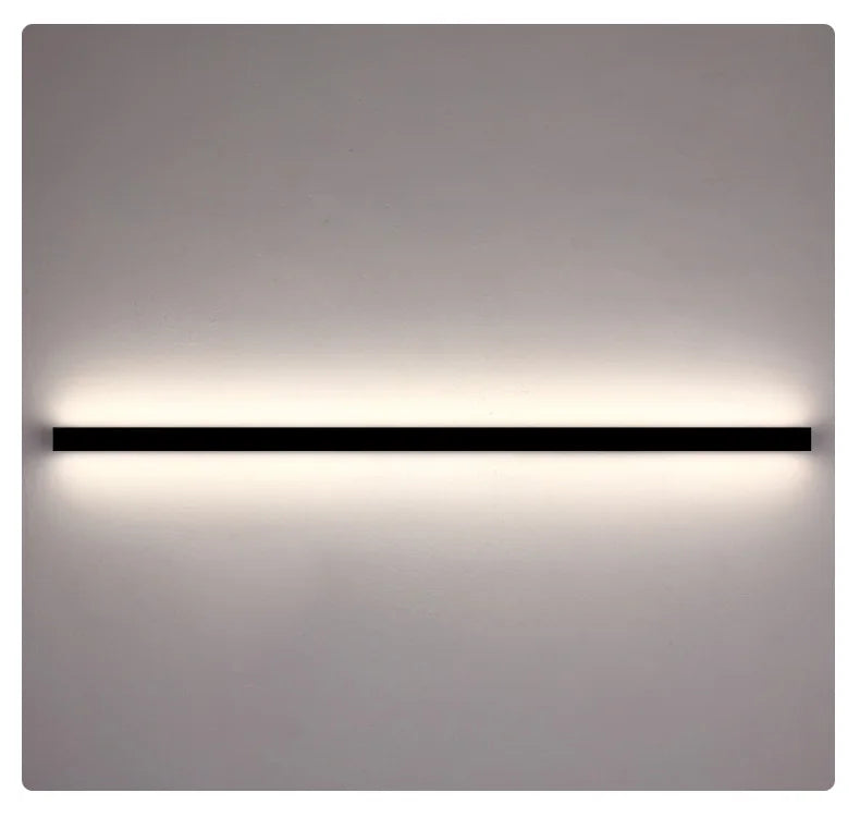 Wall lamp long strip black background