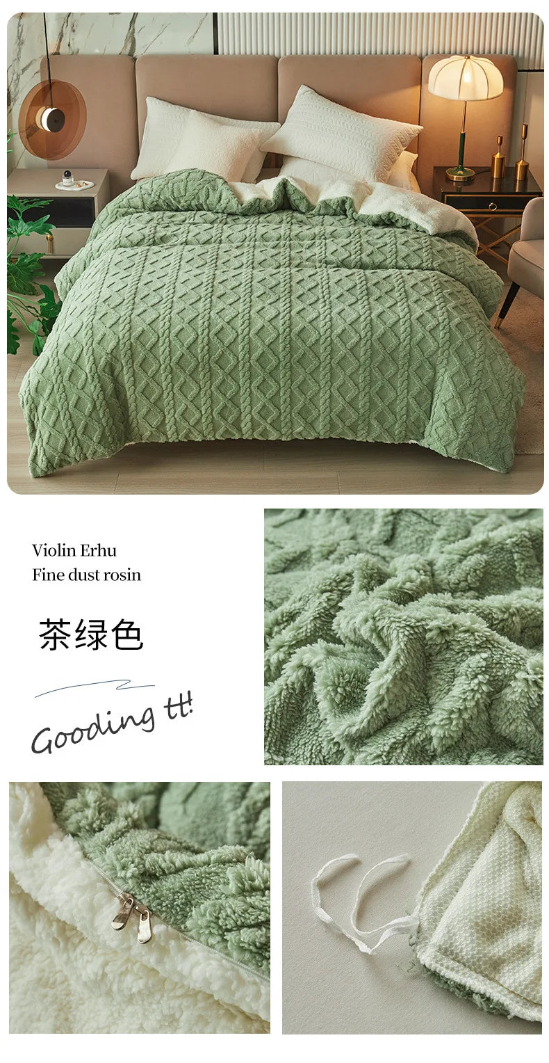 Artificial Fleece, Quilt Blanket, Various Colors, Sizes