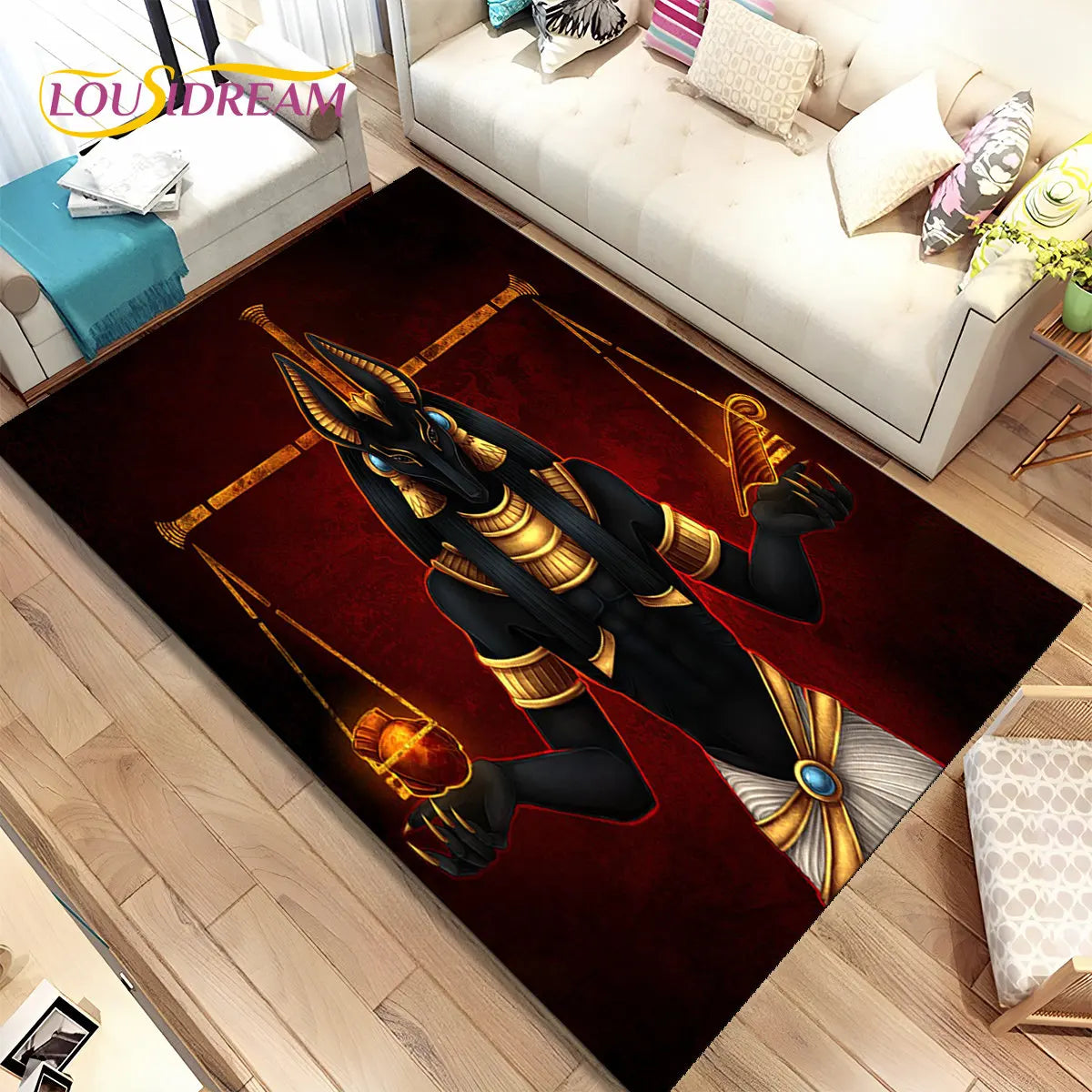 Egypt Anubis Horus Mythology Non-Slip Area Rugs