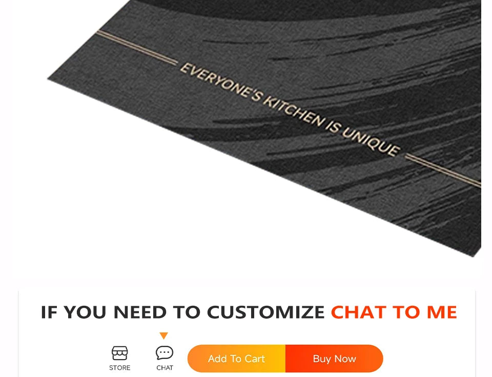 Kitchen Long Foot Mats, Non-slip, Oil-proof