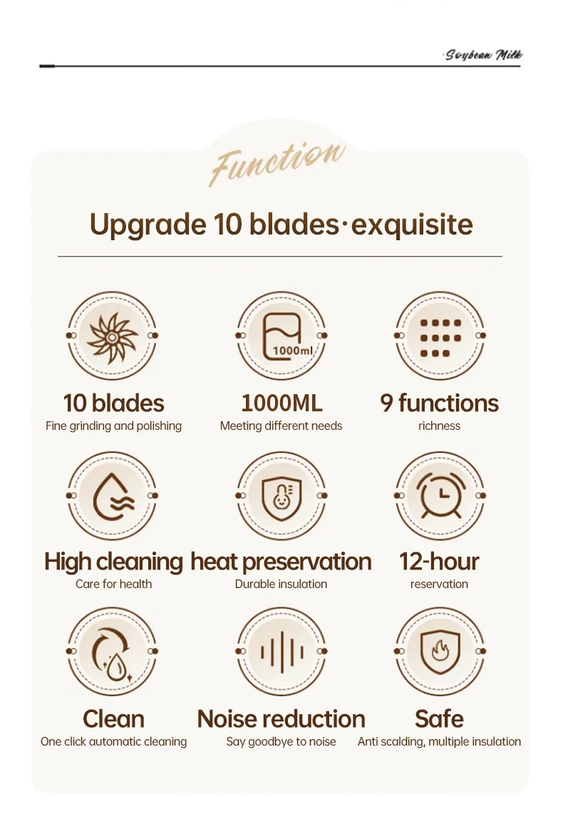 Blender with Heating Function Soybean Milk Maker