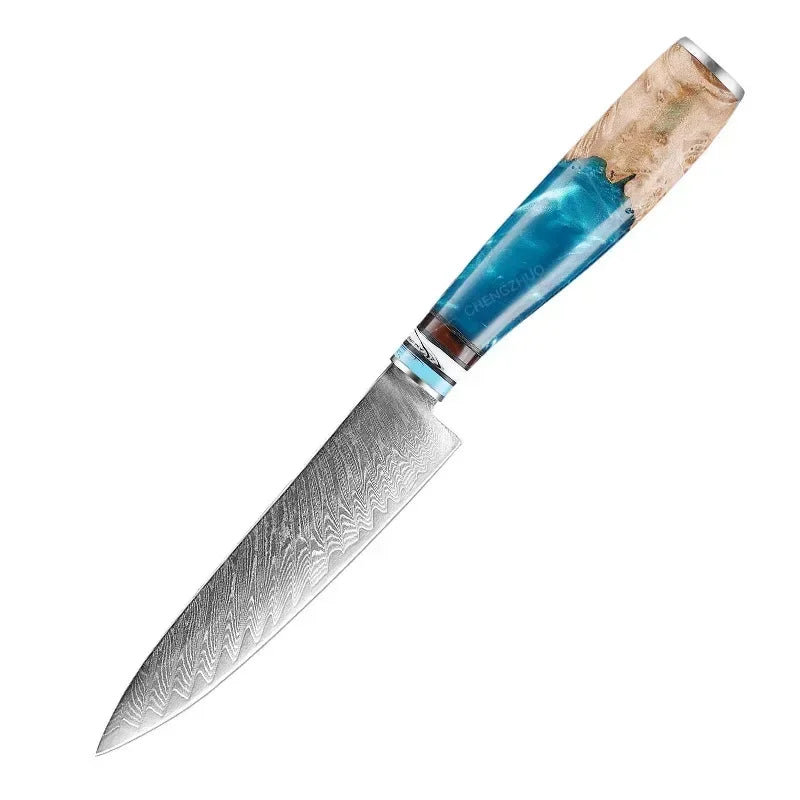 1-10pcs Japanese Damascus Kitchen Knives Set