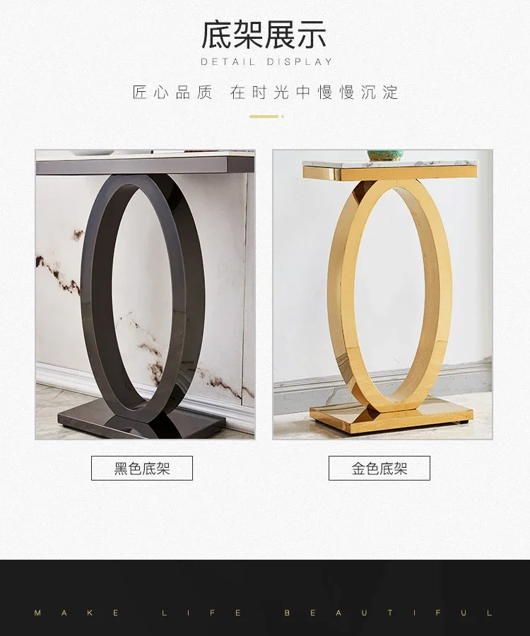 Metal Console Design Corner Table Living Room, Hallway