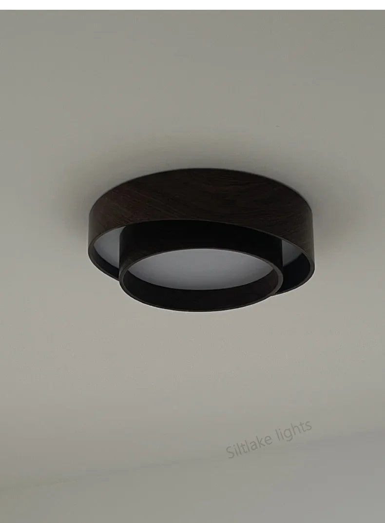 Ceiling Lights, Walnut, Black, Dimmable