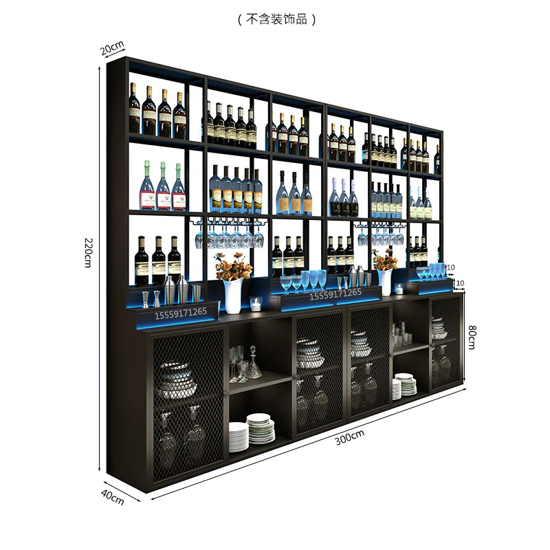 Standing Shelves Bar Cabinet Mobile Multifunctional Partitions Wine Cabinet Designer Nordic Armadi Aperti Drinking Bar Furniture