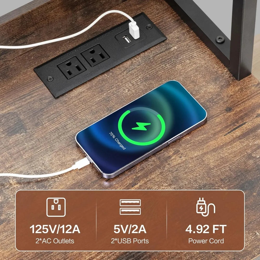 Bakers Rack, Tilt-Out Trash Cabinet, Power Outlet