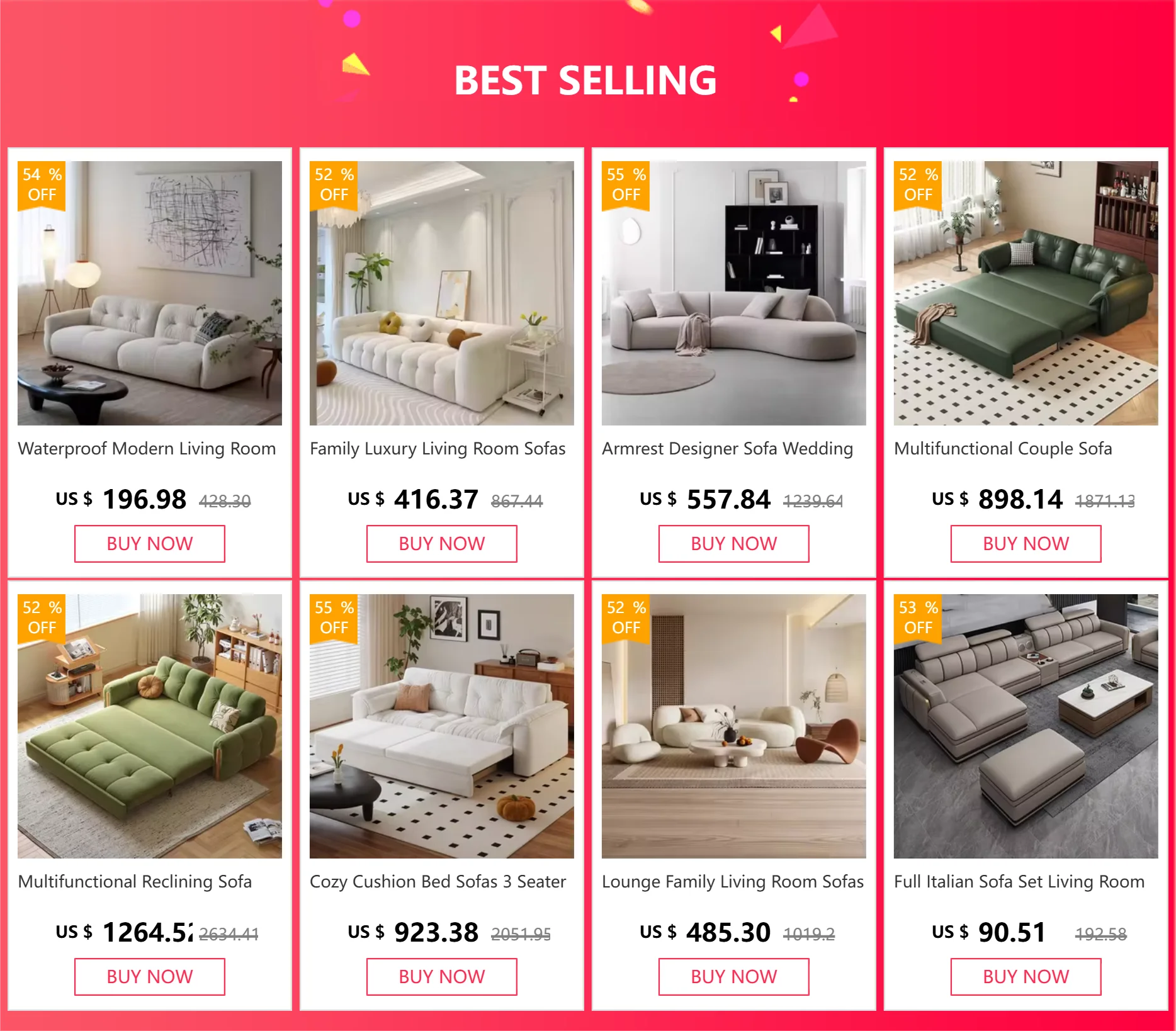 Plush Reclining Sofa Corner Lounger